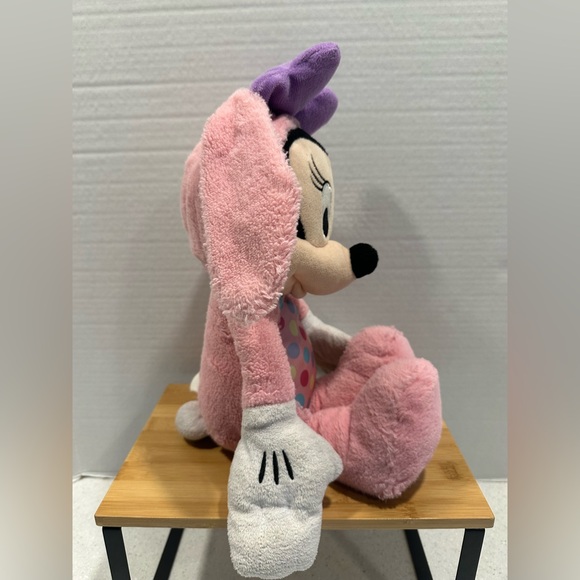 Disney's Minnie Mouse Easter Bunny Large 18” Plush Stuffed Animal Toy! Pink! - Picture 3 of 12